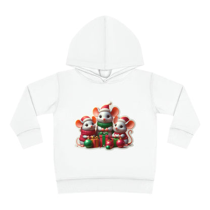 Christmas Mice Toddler Pullover Fleece Hoodie