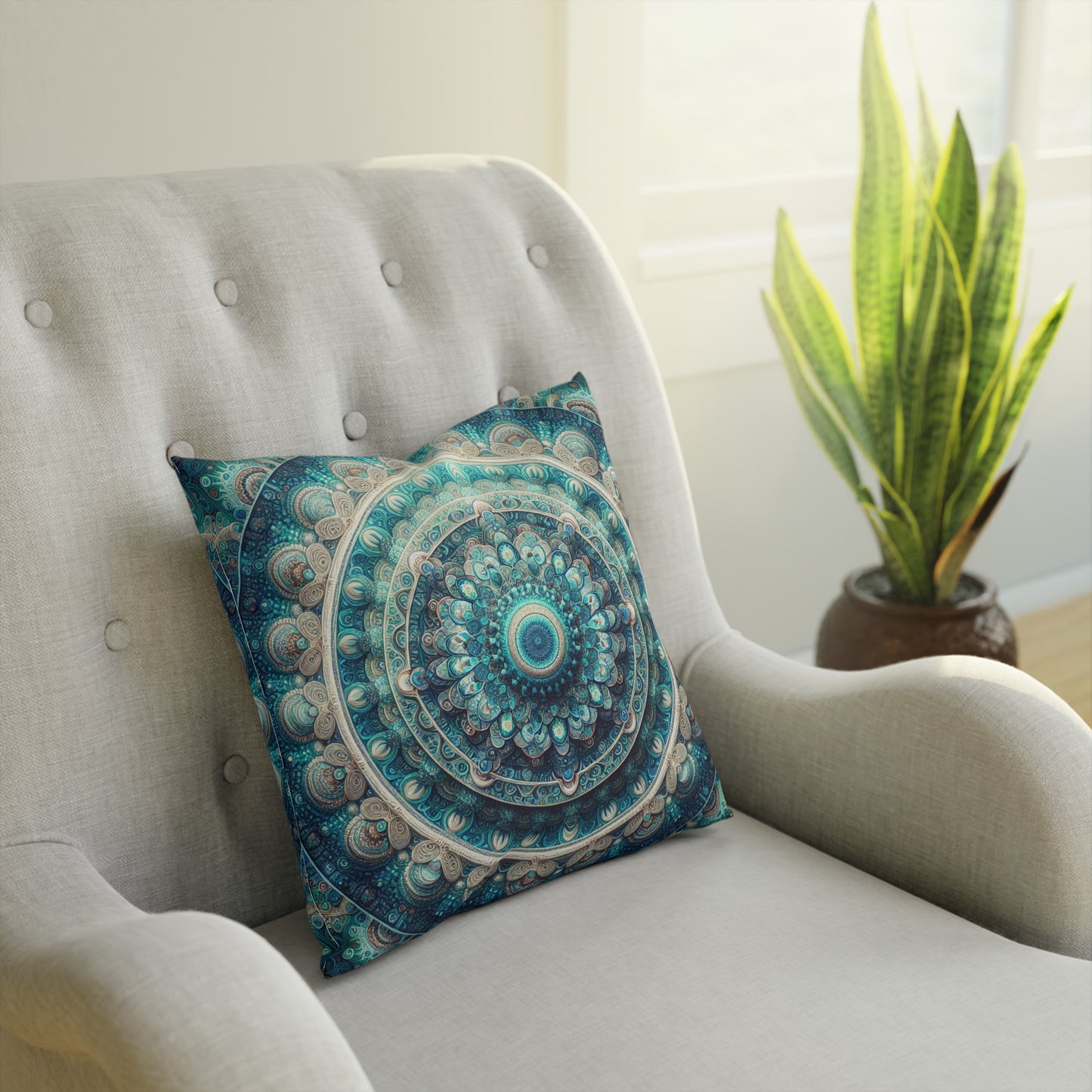 Blue & Silver Cushion