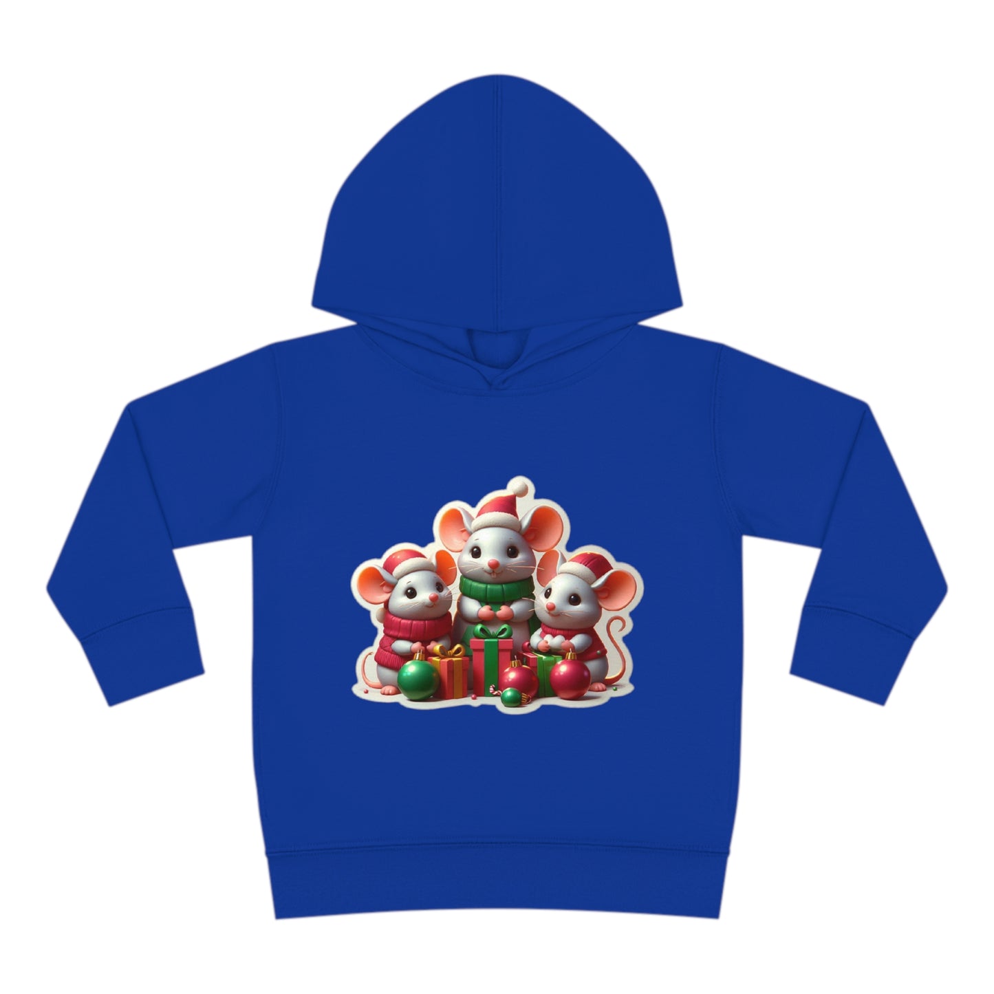 Christmas Mice Toddler Pullover Fleece Hoodie