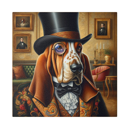 Mr Basset Hound Matte Canvas, Stretched, 0.75"