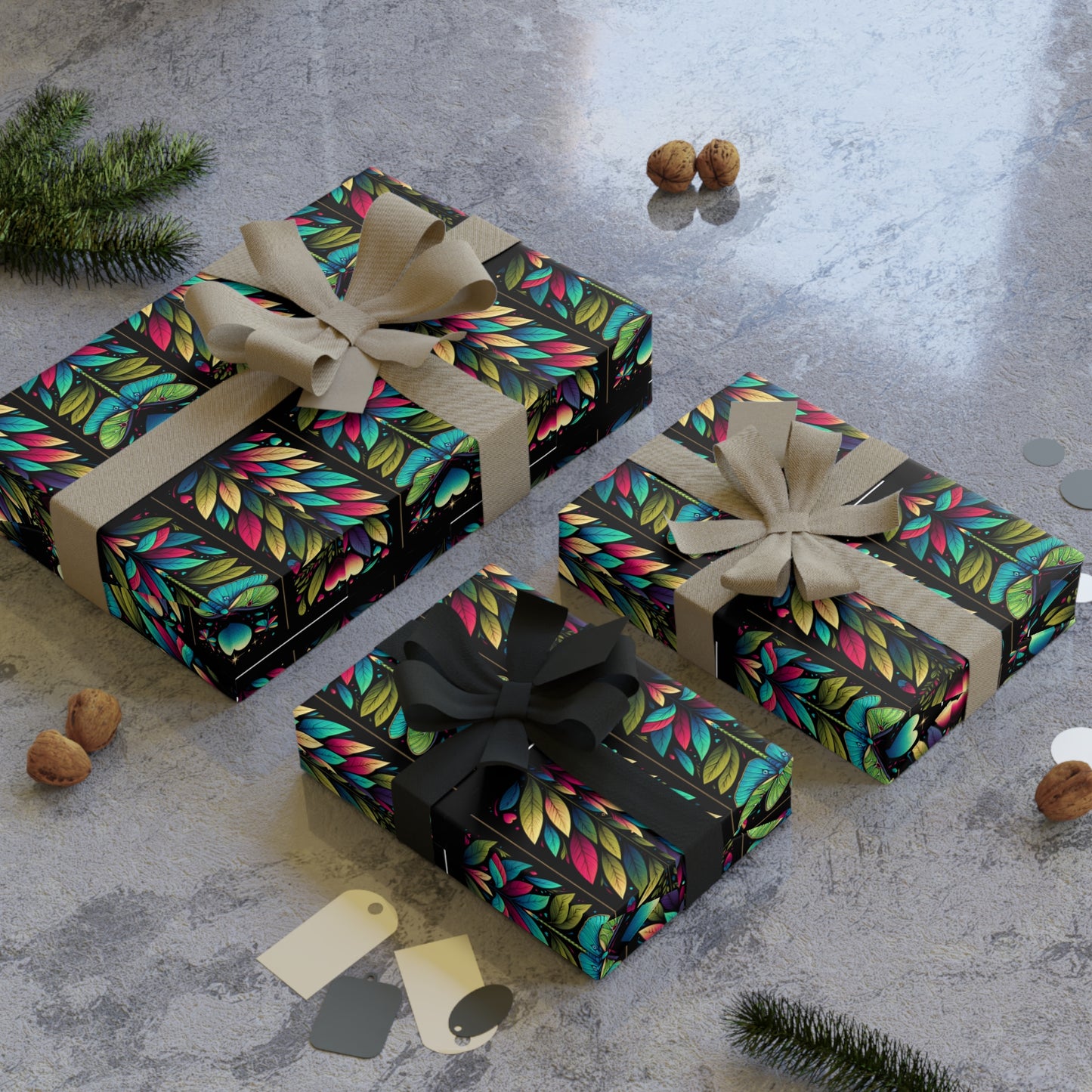 Dragonfly Gift Wrapping Paper Rolls, 1pc