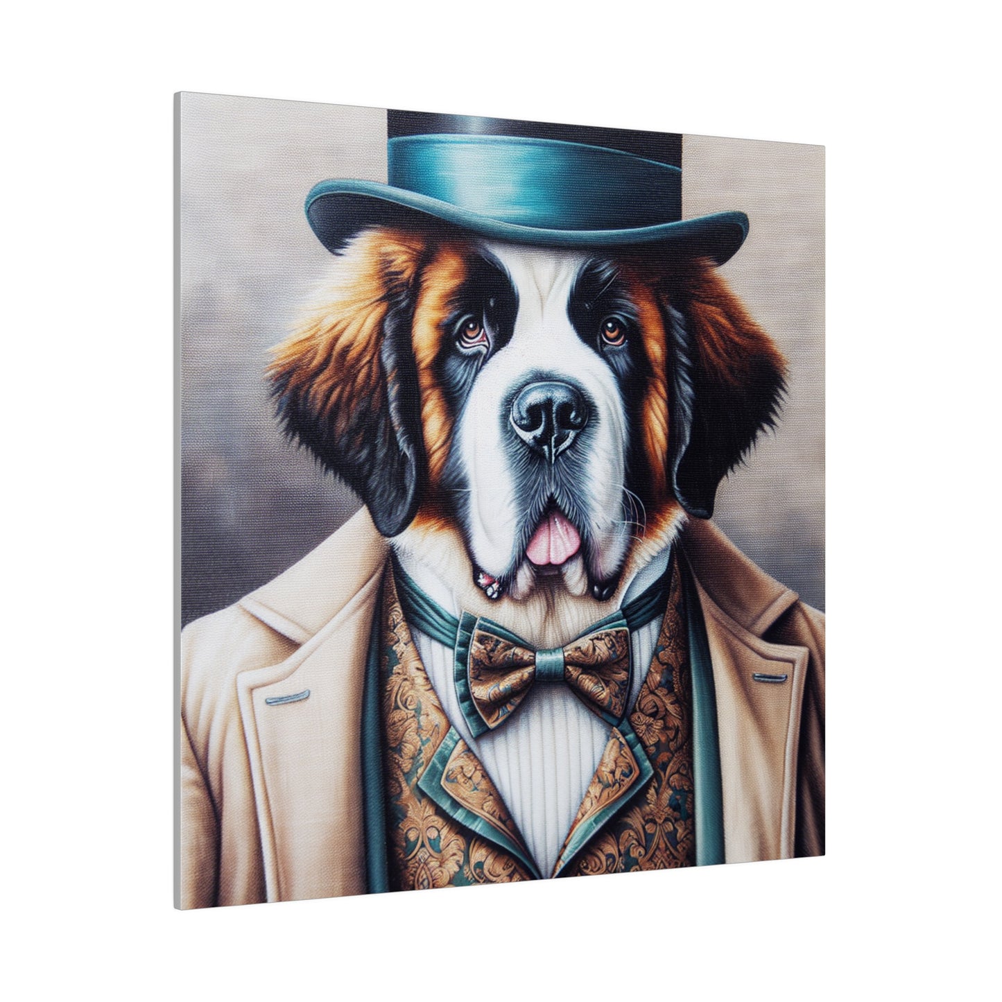 Mr Saint Bernard Matte Canvas, Stretched, 0.75"