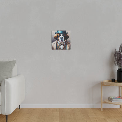 Mr Saint Bernard Matte Canvas, Stretched, 0.75"