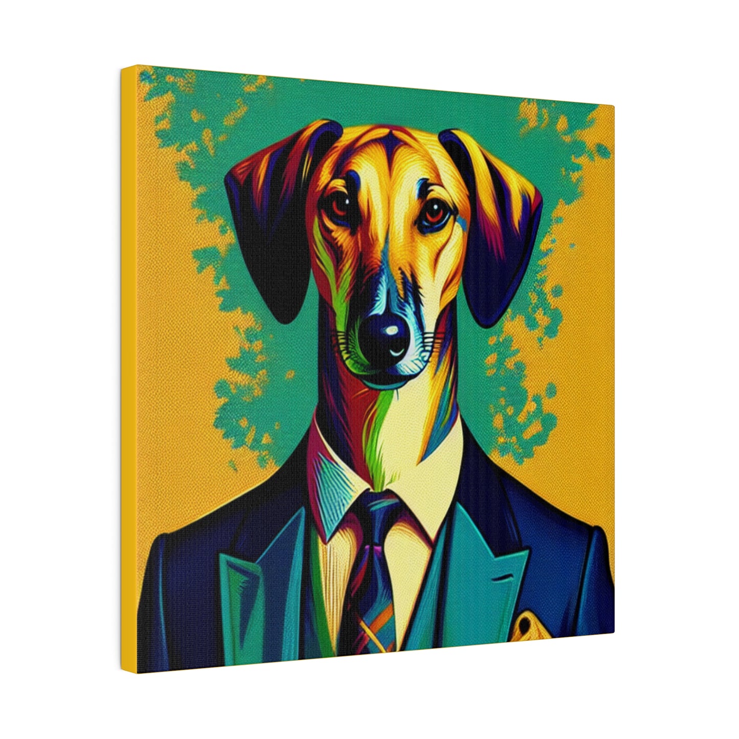 Mr Lurcher Square Matte Canvas, Stretched, 0.75"