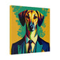 Mr Lurcher Square Matte Canvas, Stretched, 0.75"