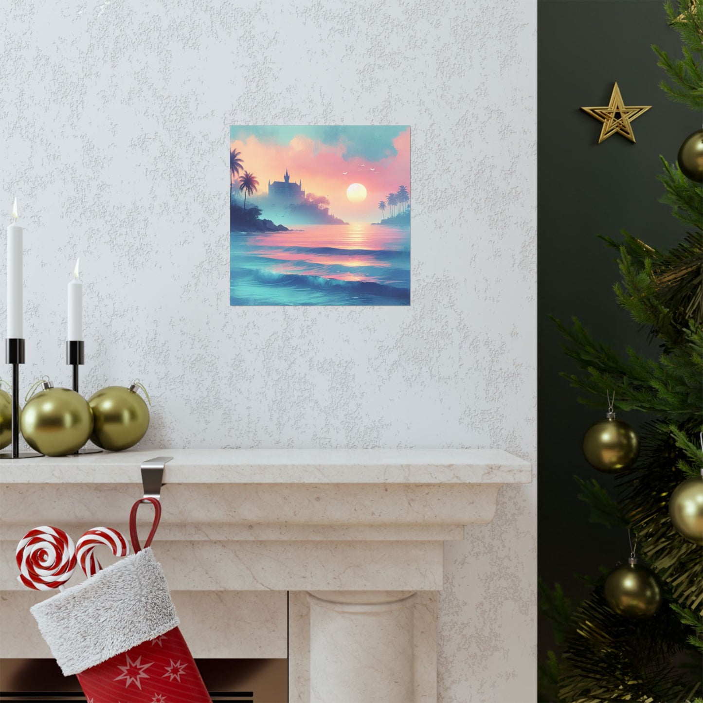 Beach Sunset F Vertical Posters