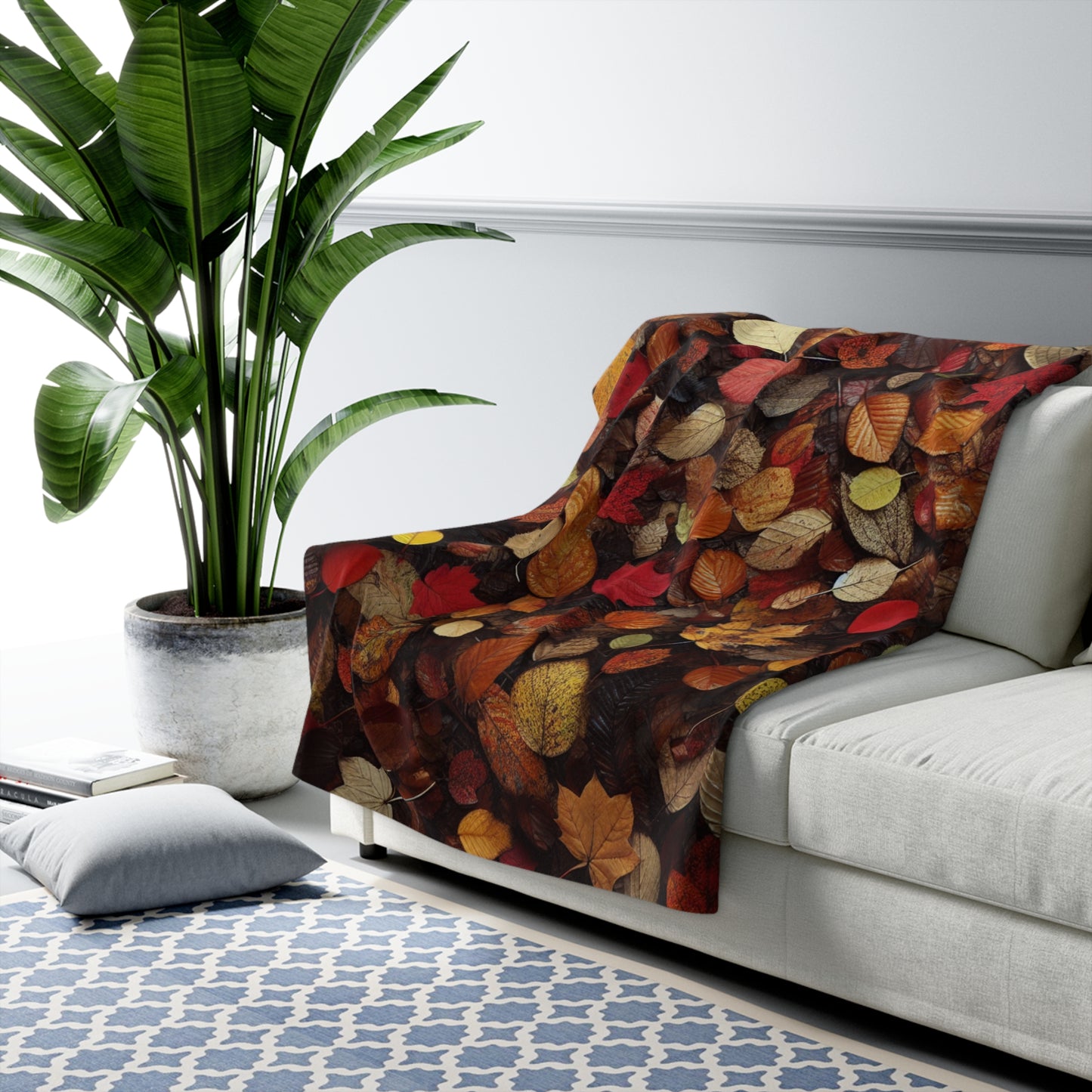Autumn Sherpa Fleece Blanket