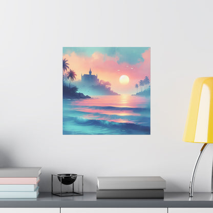 Beach Sunset F Vertical Posters