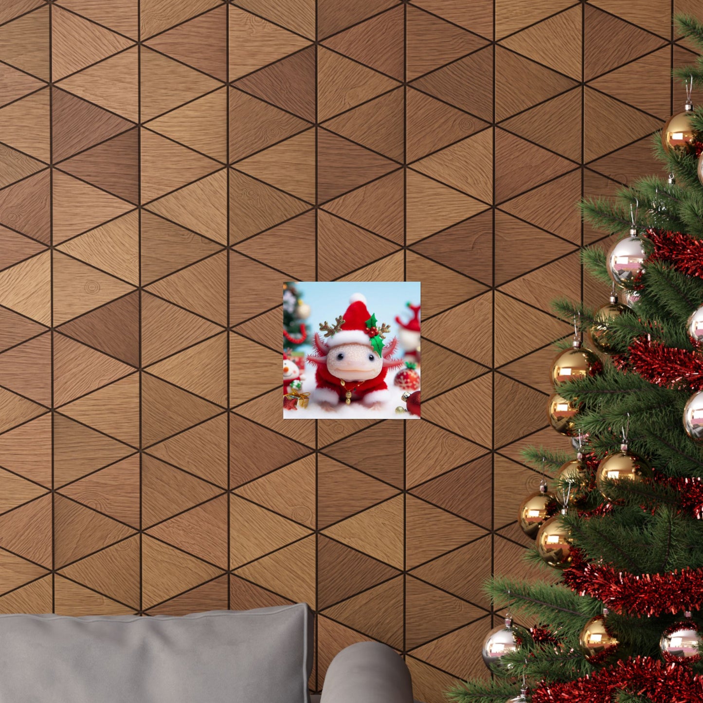 Axolotl Christmas Poster