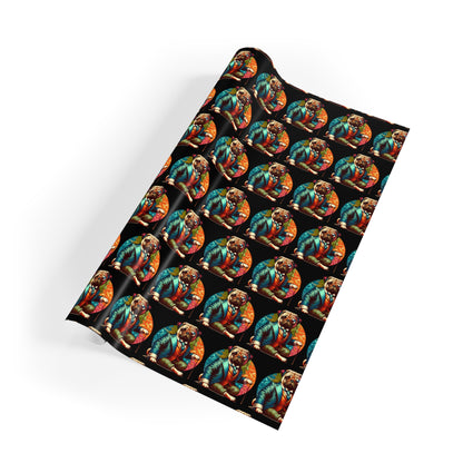 Mr Pug Gift Wrapping Paper Rolls, 1pc