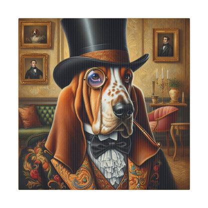 Mr Basset Hound Matte Canvas, Stretched, 0.75"