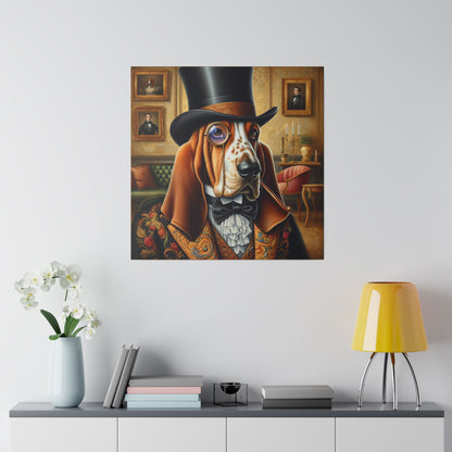 Mr Basset Hound Matte Canvas, Stretched, 0.75"