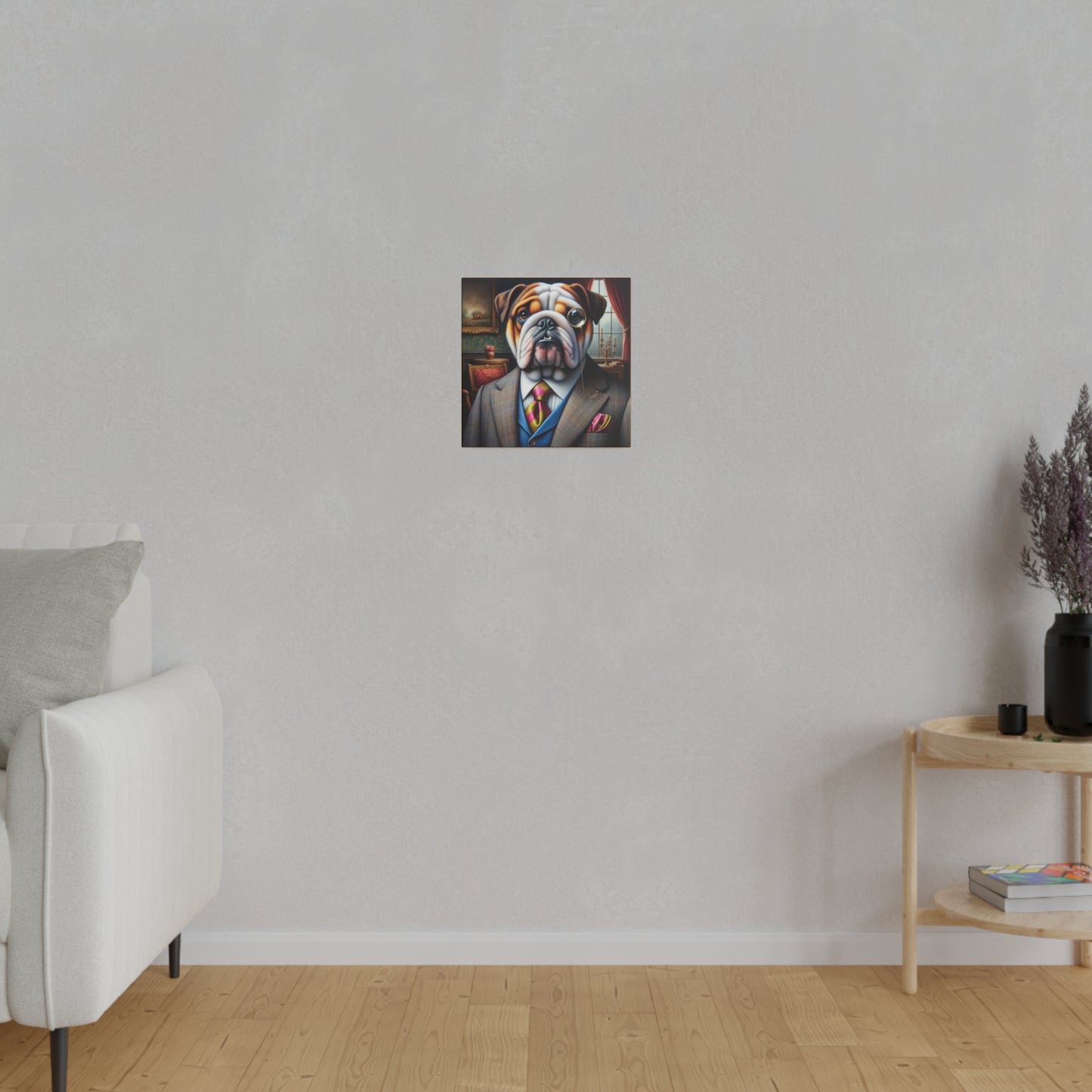 Mr British Bulldog Matte Canvas, Stretched, 0.75"