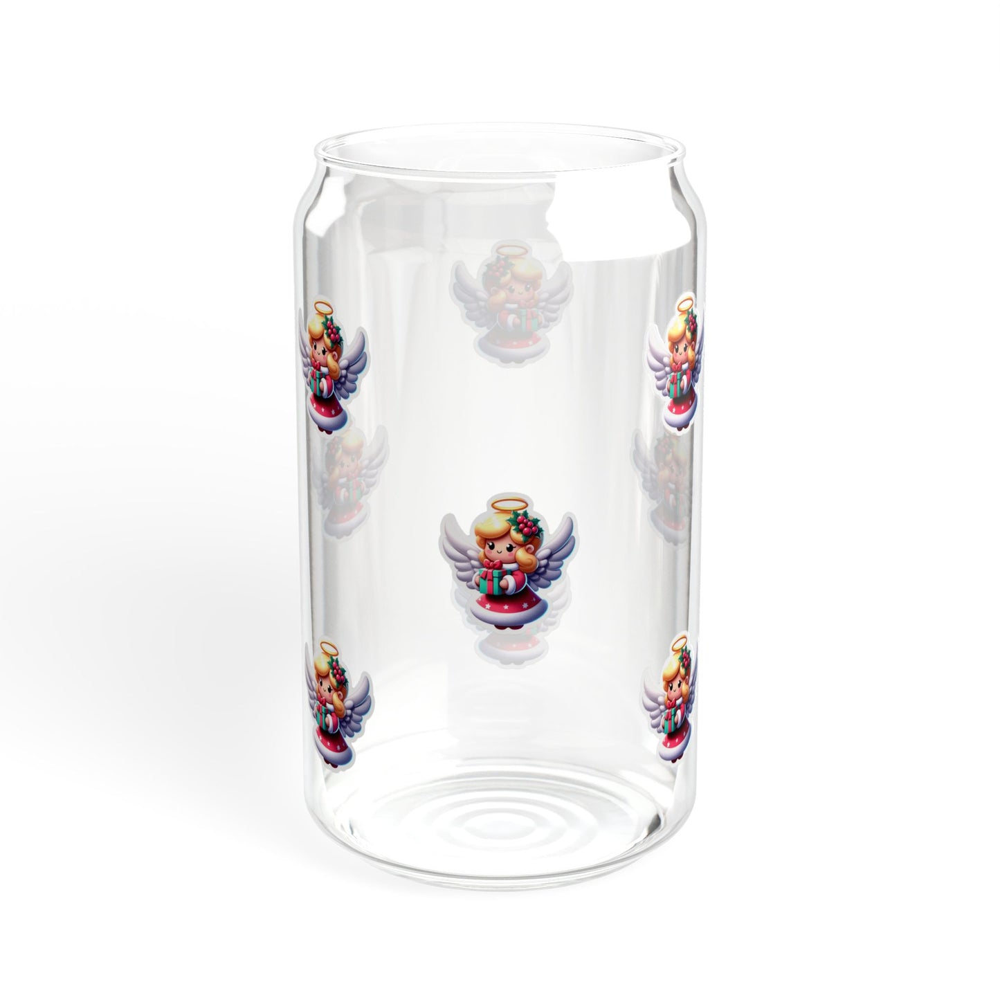 Chrismas Angel Christmas Sipper Glass, 16oz