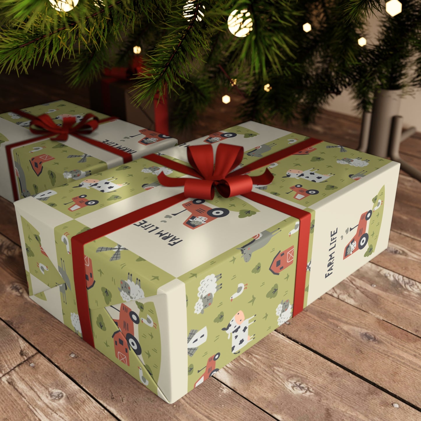 Farm Life Gift Wrapping Paper Sheets, 1pc