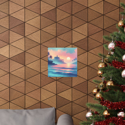 Beach Sunset F Vertical Posters