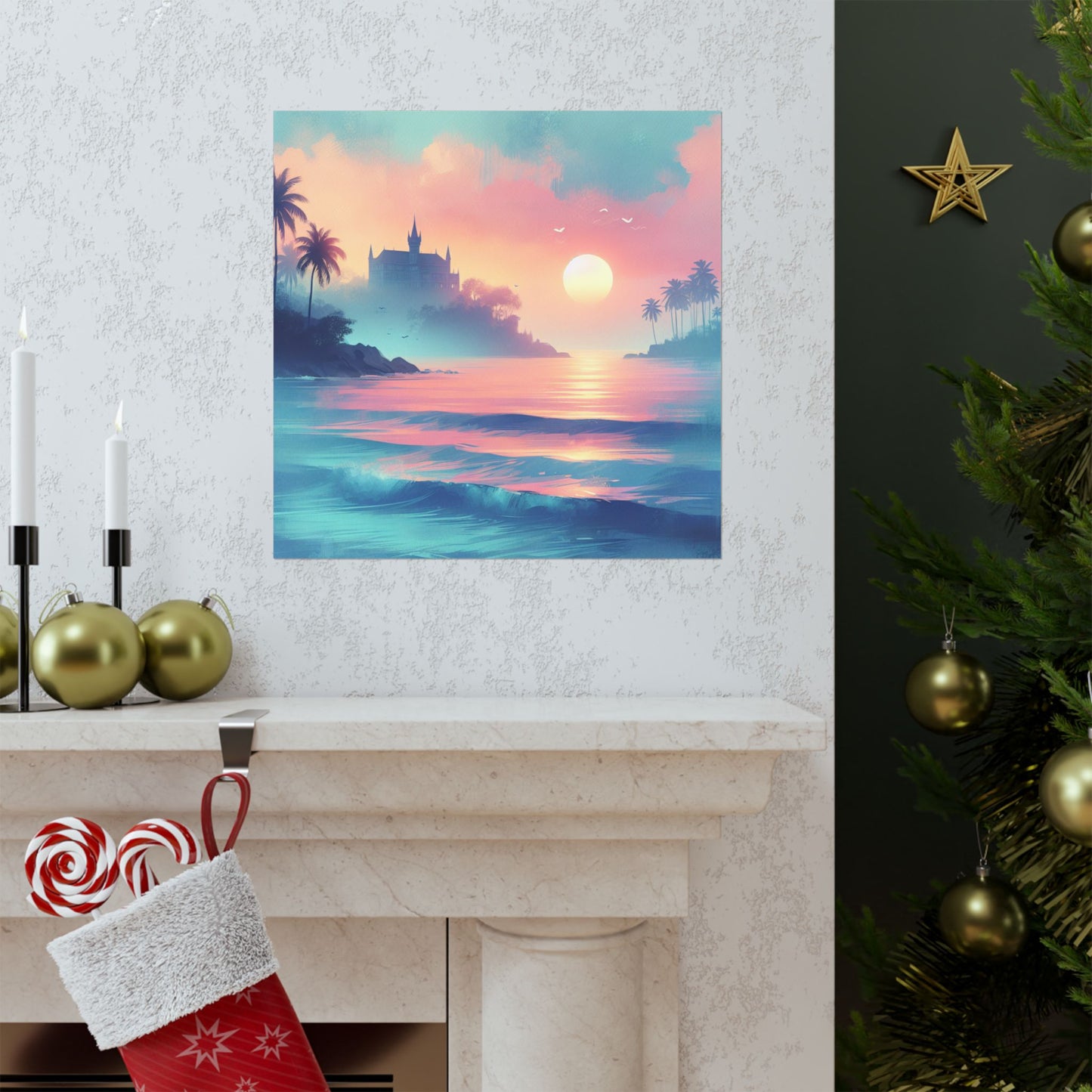 Beach Sunset F Vertical Posters