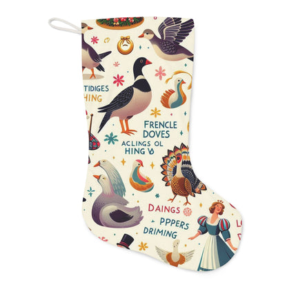 Frencle Doves Christmas Stocking
