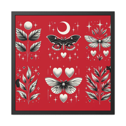 Butterfly Red Framed Posters