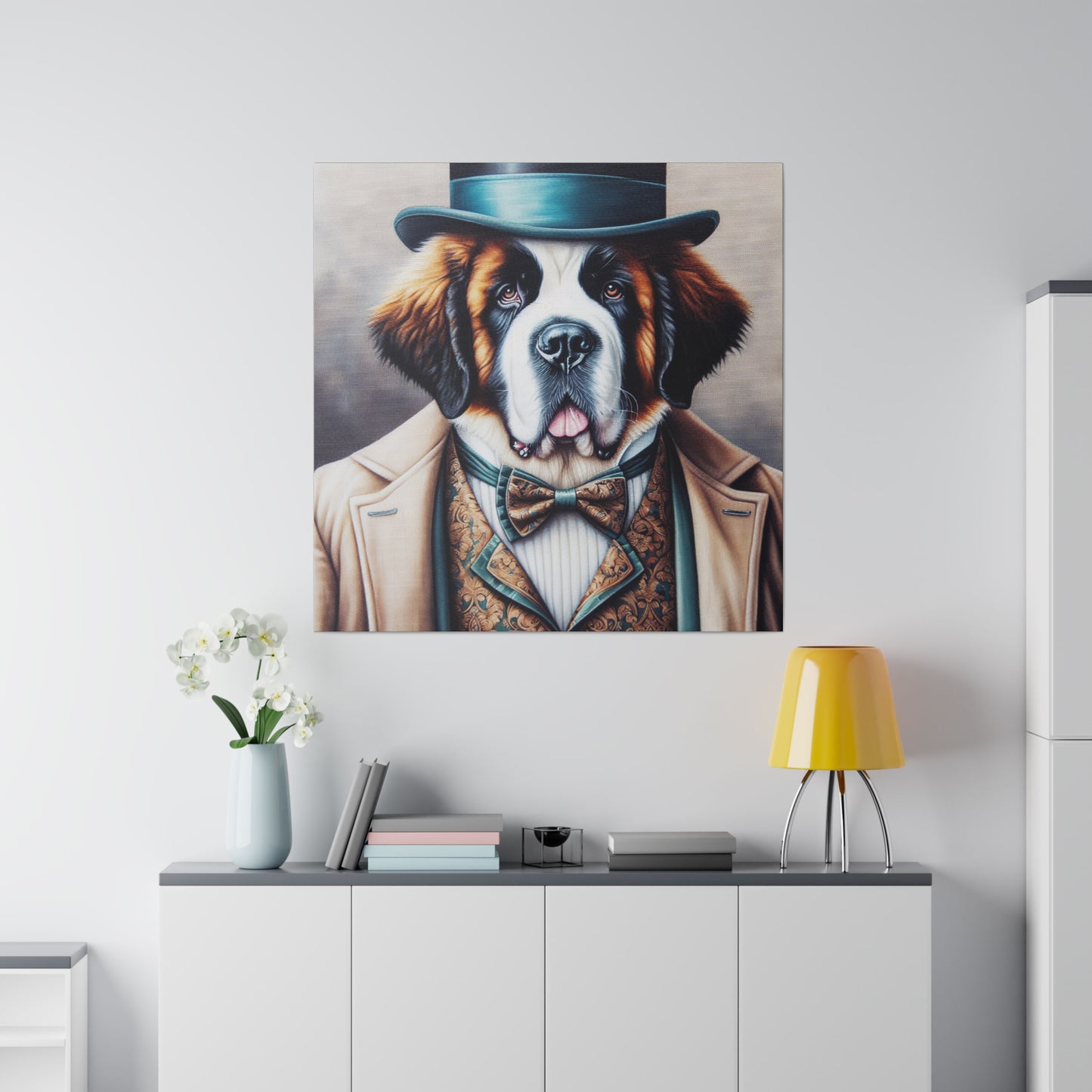 Mr Saint Bernard Matte Canvas, Stretched, 0.75"