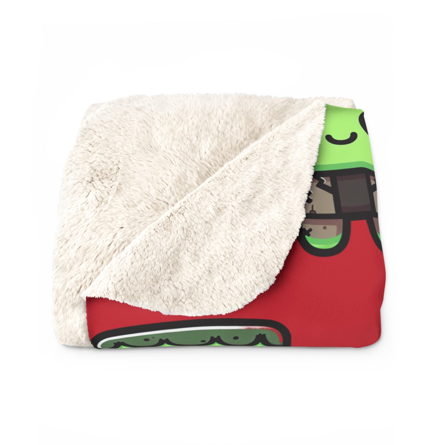 Frankie Red Halloween Collection Sherpa Fleece Blanket