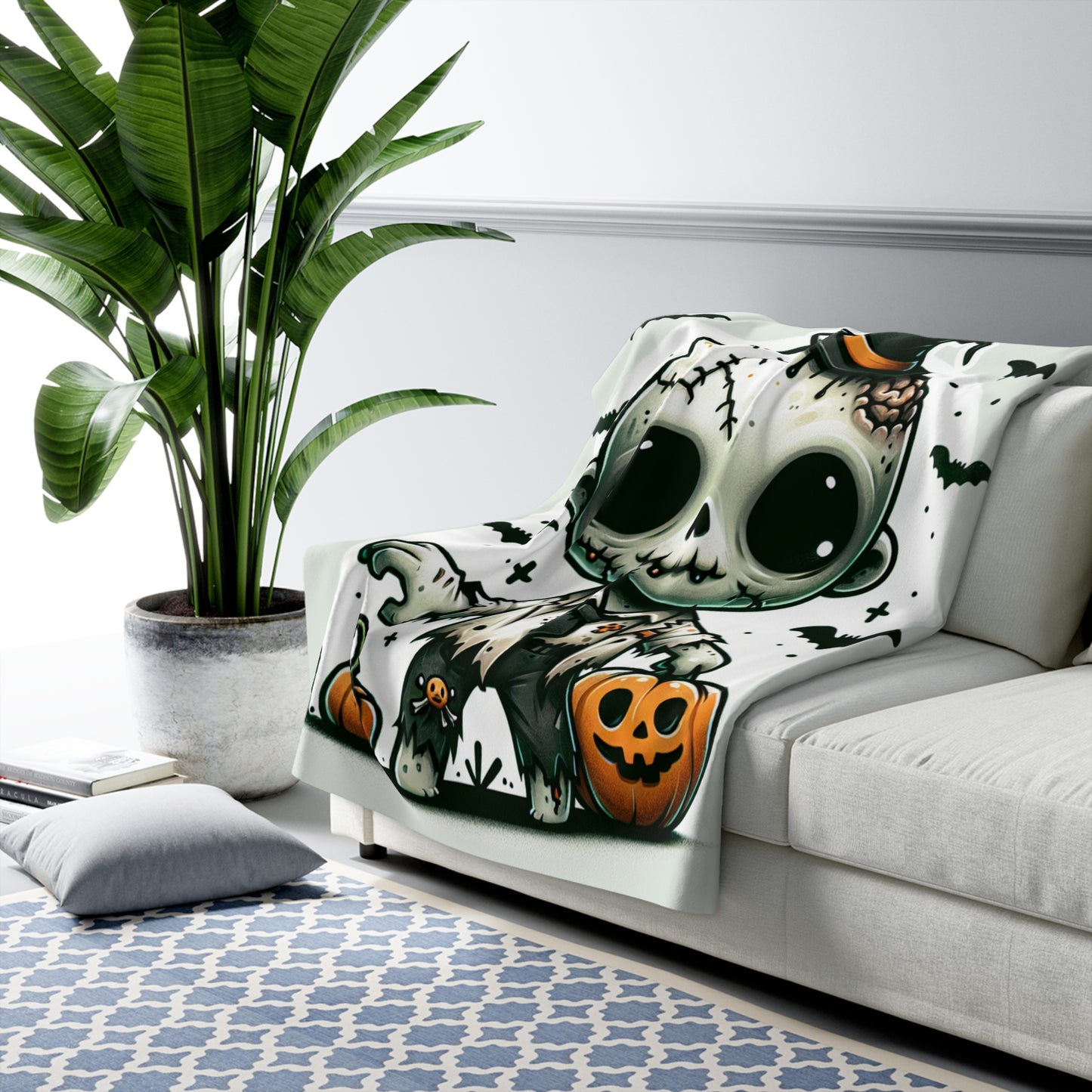 Zombie Halloween Collection Sherpa Fleece Blanket