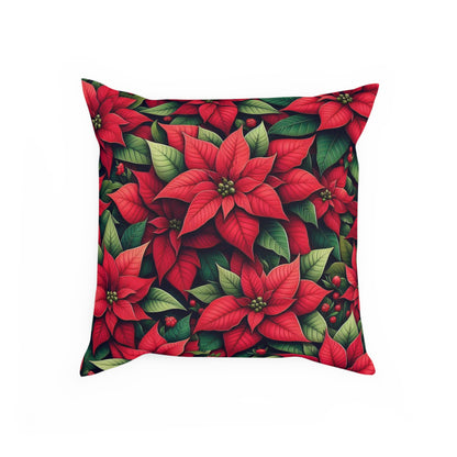 Large Poinsettia Christmas Cushion