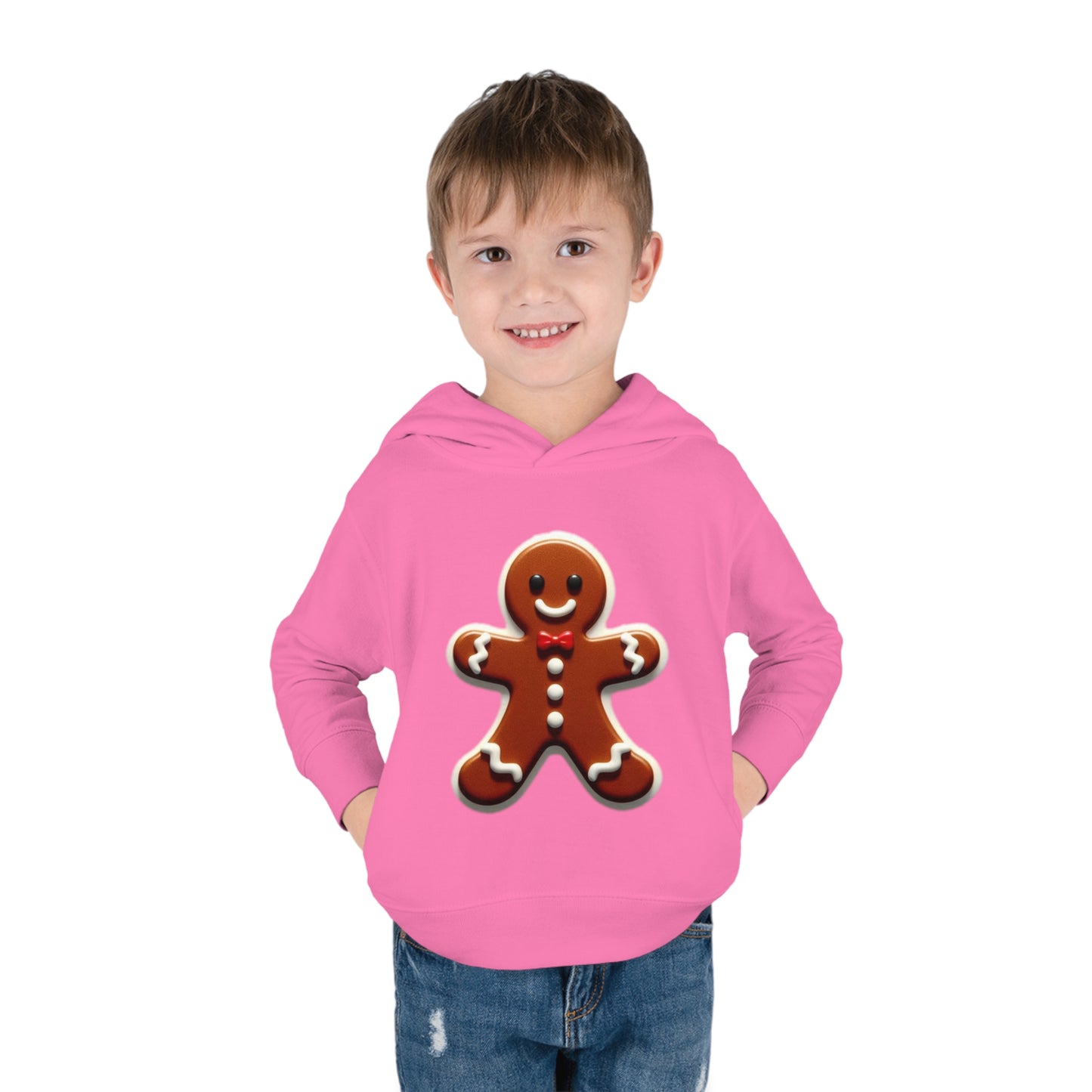 Traditional Gingerbread Man Toddler Pullover Fleece Hoodie