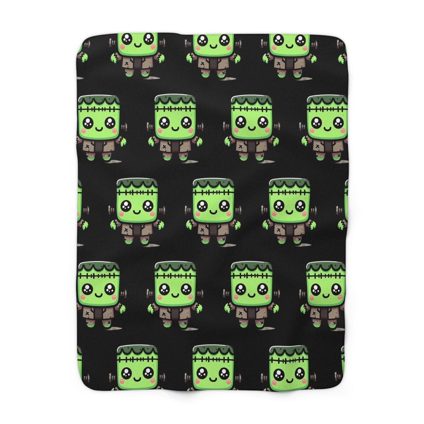 Frankie Black Halloween Collection Sherpa Fleece Blanket