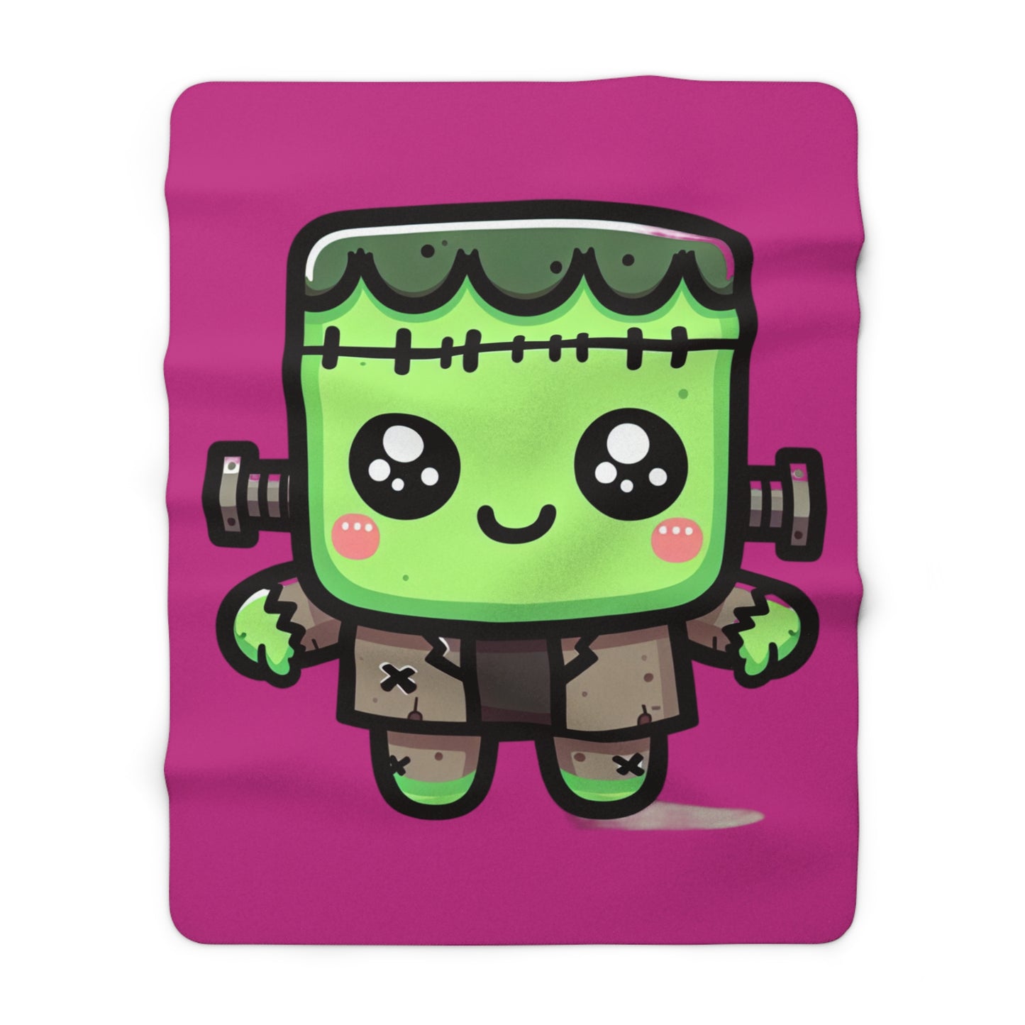 Frankie Pink Halloween Collection Sherpa Fleece Blanket