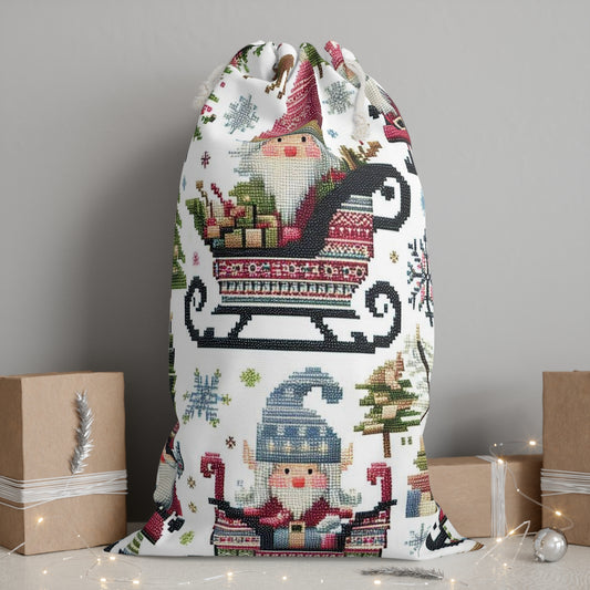 Nordic Cross Stitch Gift Sack