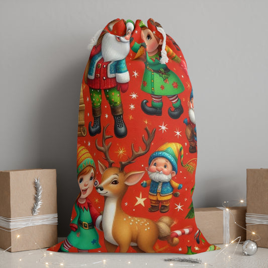 Red Santa & Elf Gift Sack
