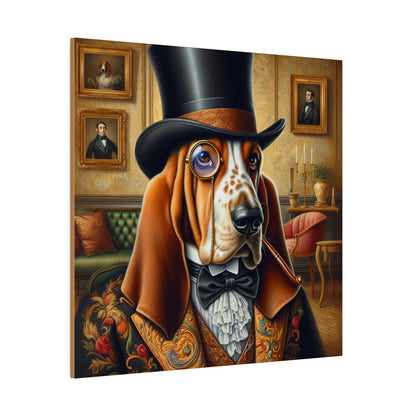 Mr Basset Hound Matte Canvas, Stretched, 0.75"