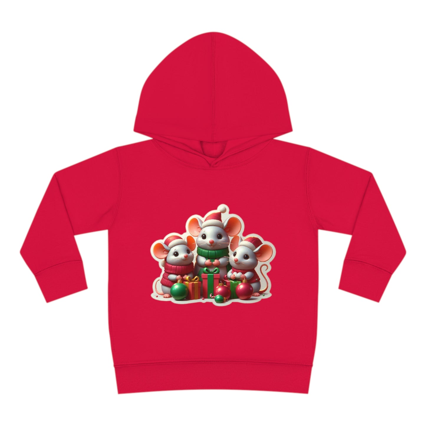 Christmas Mice Toddler Pullover Fleece Hoodie
