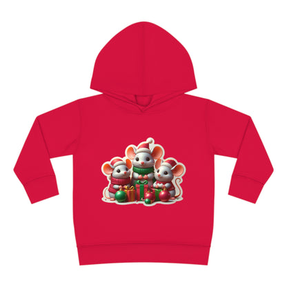 Christmas Mice Toddler Pullover Fleece Hoodie
