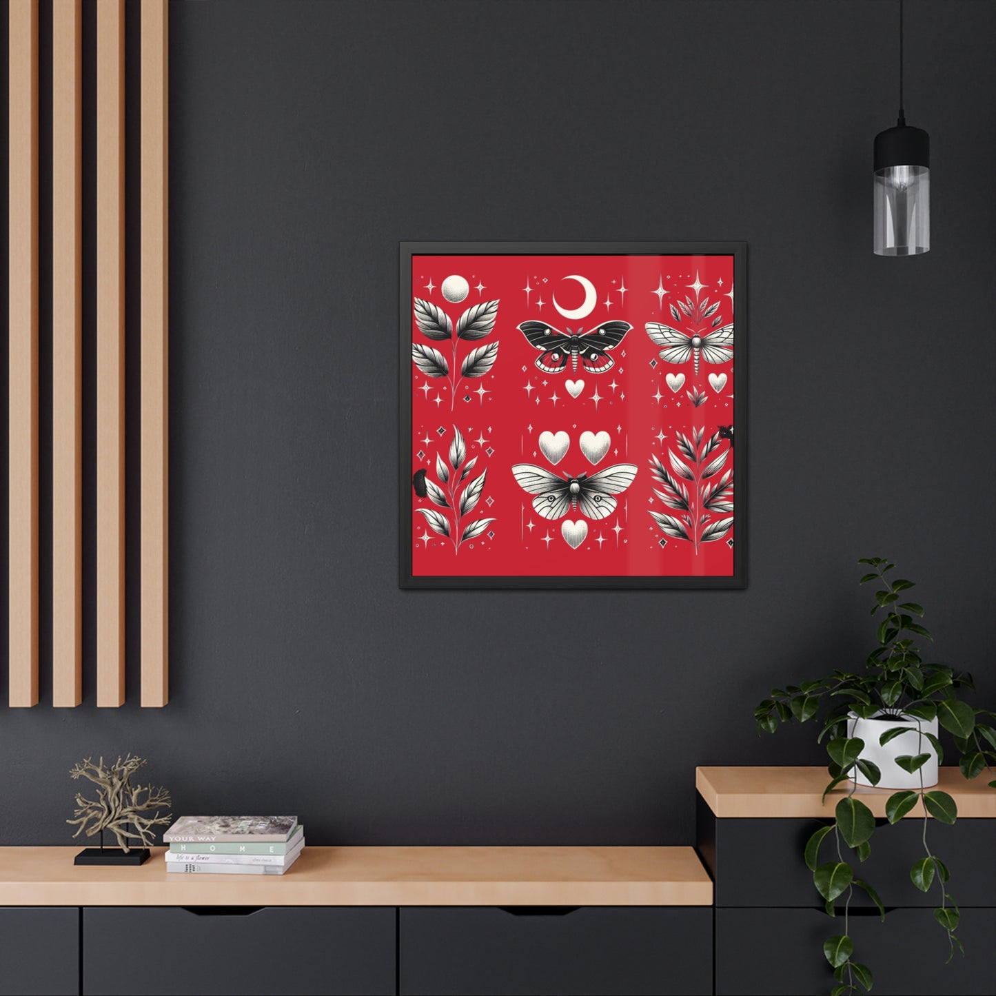 Butterfly Red Framed Posters