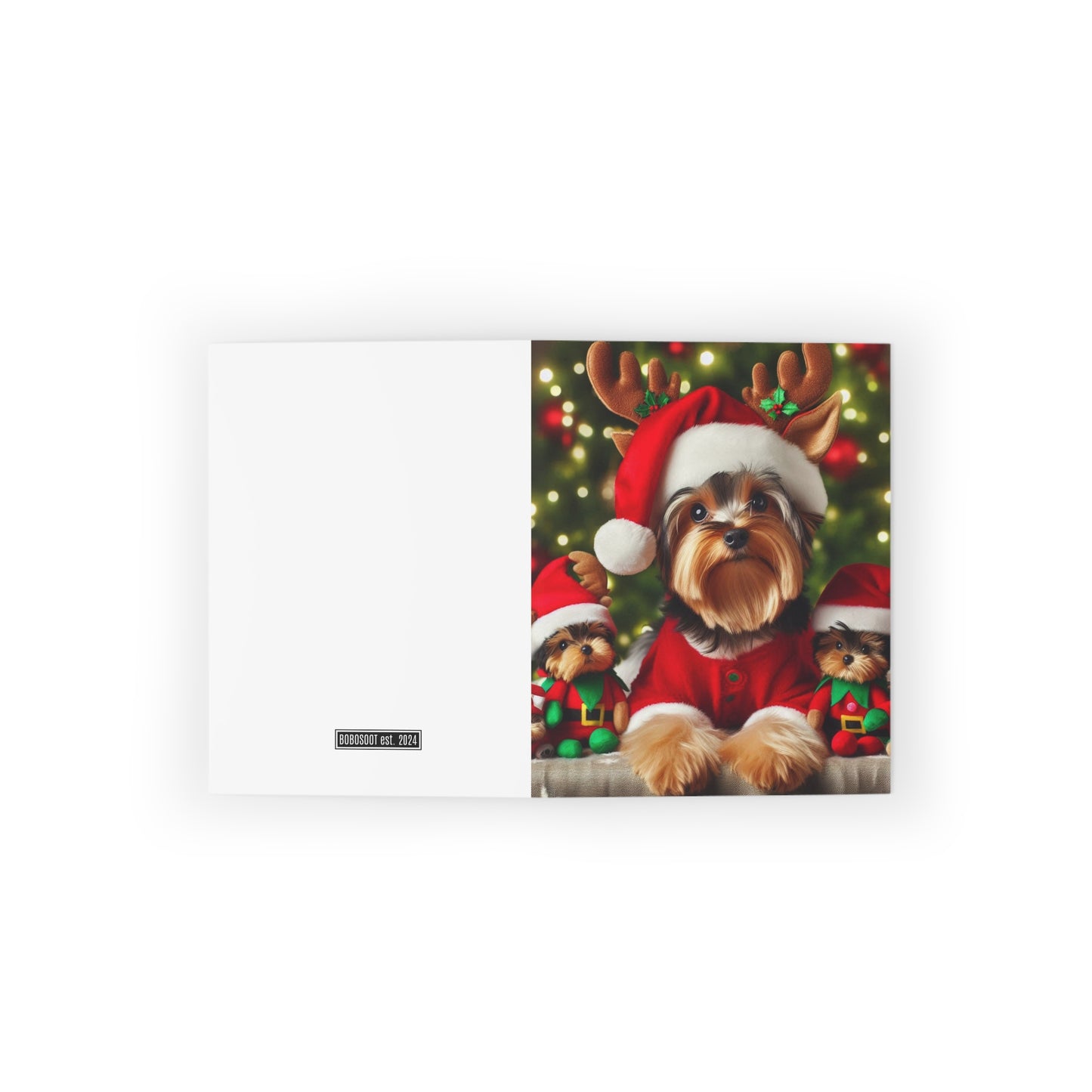 Yorkshire Terrior Christmas Greeting cards (8, 16, and 24 pcs)