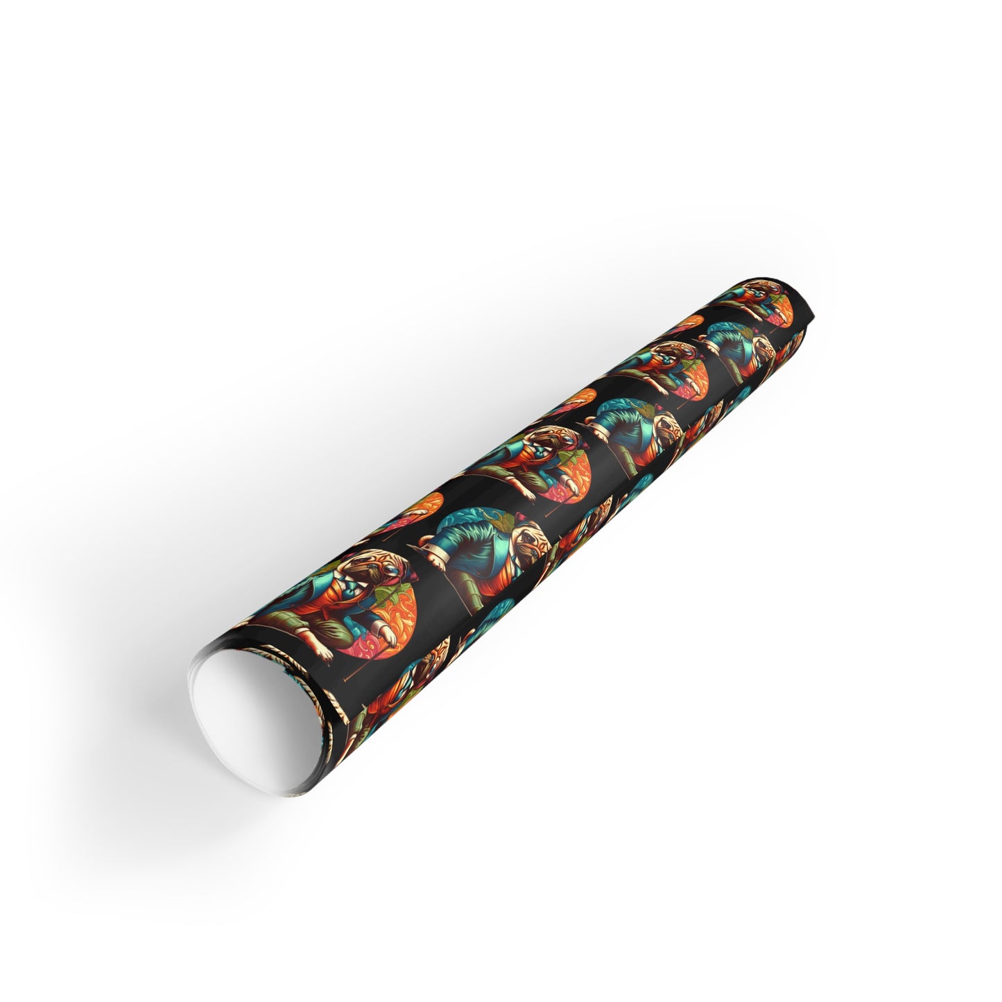 Mr Pug Gift Wrapping Paper Rolls, 1pc