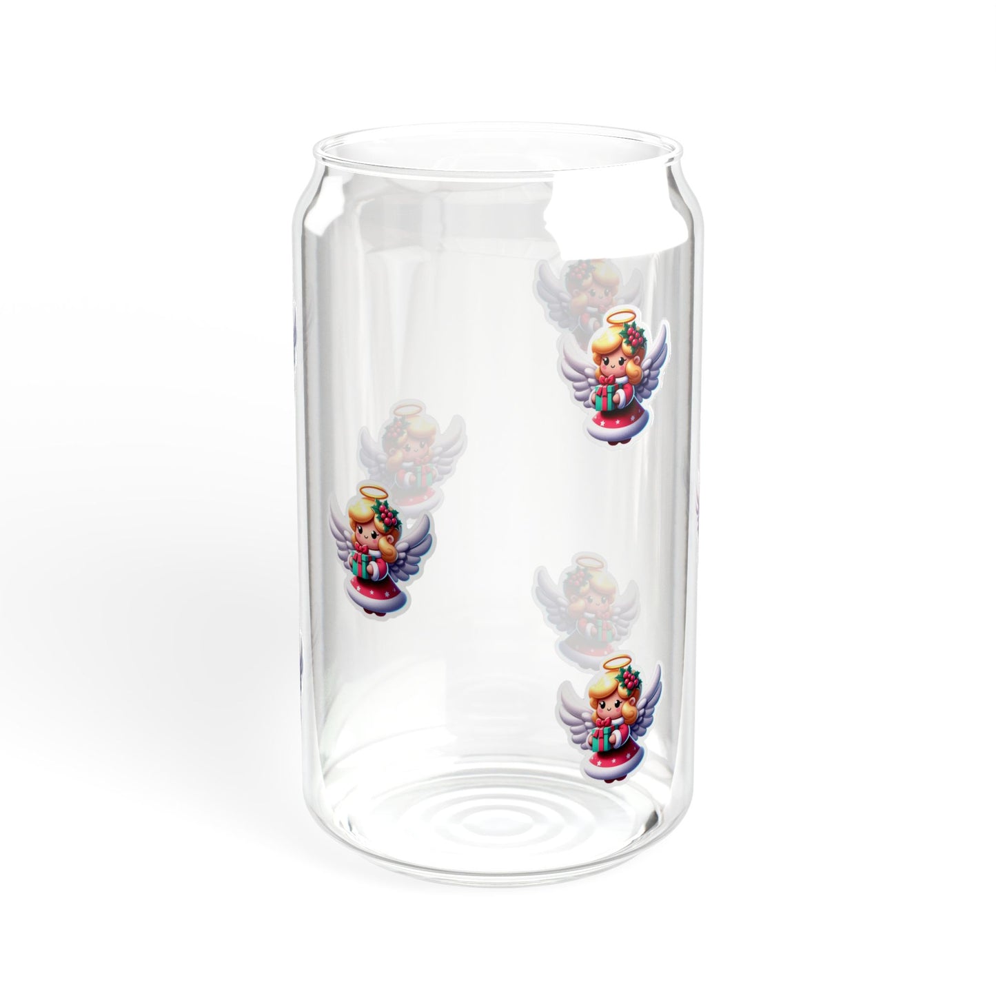 Chrismas Angel Christmas Sipper Glass, 16oz