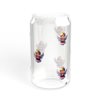Chrismas Angel Christmas Sipper Glass, 16oz