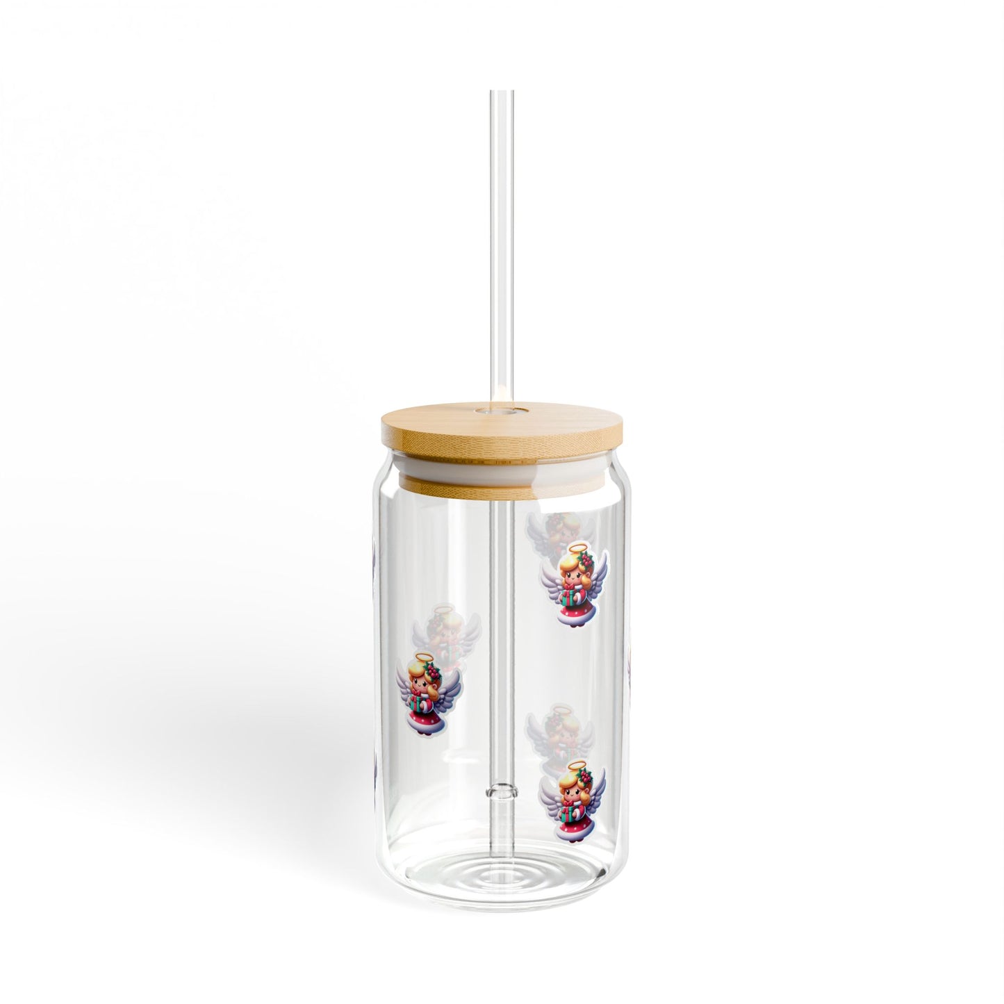 Chrismas Angel Christmas Sipper Glass, 16oz