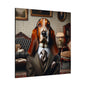 Mr Basset Hound Matte Canvas, Stretched, 0.75"
